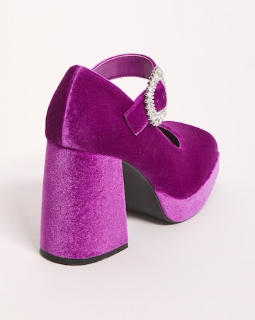 Dinah Mary Jane Platform Heeled Shoes - Extra Wide Fit (EEE)