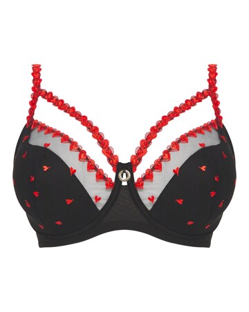 Simply Be Hearts Embroidery Balcony 1/2 Padded Bra