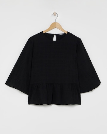 Textured Seeksucker Smock Top