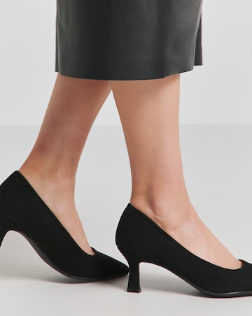 Kayla Flexi Sole Kitten Heel Court Shoe Wide E Fit