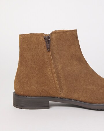 Lucinda Leather Side Zip Boot Wide E Fit