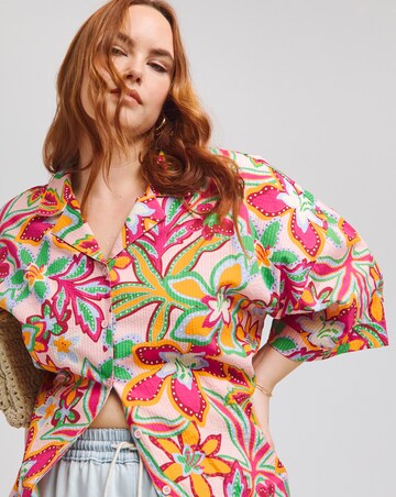 Native Youth Relaxed Fit Botanical Flower Shirt
