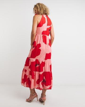 Joanna Hope Tie Neck Maxi Dress