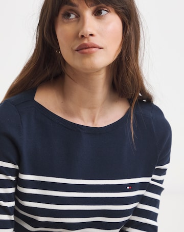 Tommy Hilfiger Jersey Stitch Long Sleeve Boat Neck Sweater