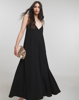 Simply Be Black Trapeze Maxi Dress