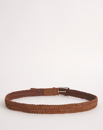 Real Suede Leather Plaited Belt