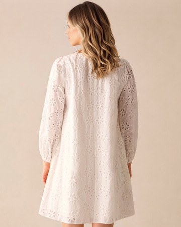 Ro&Zo Broderie V- Neck Swing Dress