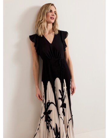 Phase Eight Uma Printed Pleat Maxi Dress