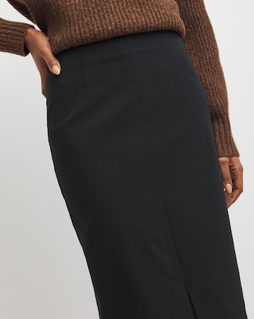 Stretch Poplin Pencil Skirt