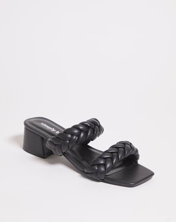 Isobel Plaited Low Block Heeled Sandals Extra Wide EEE Fit