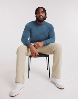 Polo Ralph Lauren Classic Blue Heather Crew Knit Jumper
