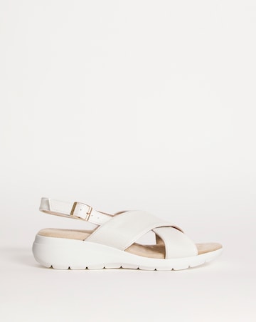 Cushion Walk Off White Crossover Sandal- Ultra Wide Fit (EEEEE)
