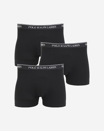 Polo Ralph Lauren 3 Pack Classic B&T Logo Black Trunks