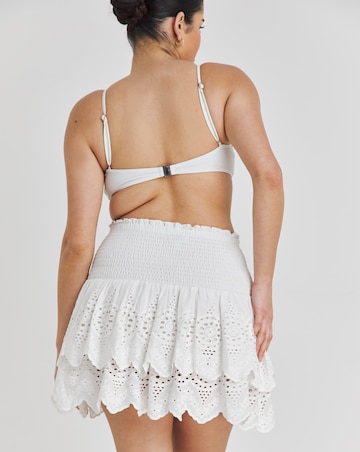 Simply Be Katerini Shirred Waist Cotton Beach Skirt