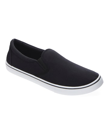 Jack Slip On Canvas Pump Wide Fit