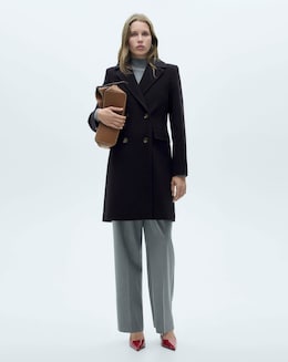 Mango Double Breasted Wool Coat