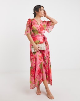 Hope &amp; Ivy Roxanne Wrap Maxi Dress
