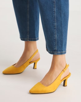 Marina Flexi Sole Kitten Heel Slingback Shoe Extra Wide EEE fit