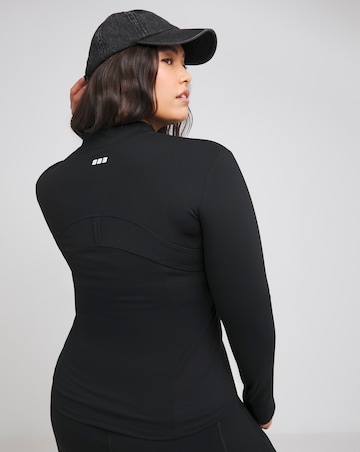 SB3 MAGISCULPT Black Active Seam Detailing Sculpting Jacket