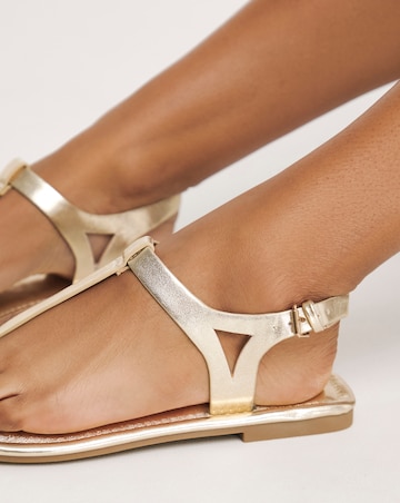 Mila Toe Post Gladiator Sandals - Wide Fit (E)