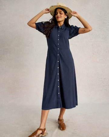White Stuff Rua Broderie Shirt Dress