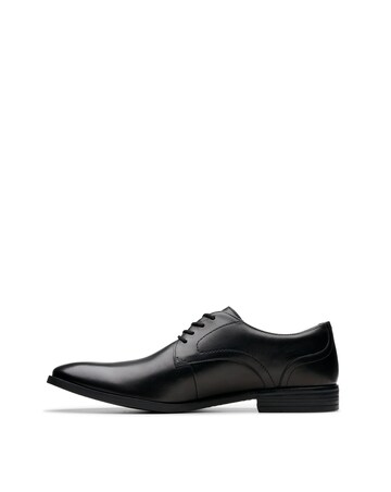 Clarks Brandon Lace Leather Shoe - Black
