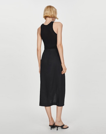 Mango Bow Wrap Linen Skirt