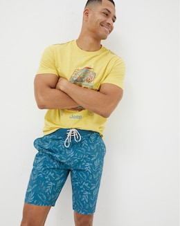 FatFace Camber Leaf Print Swim Shorts