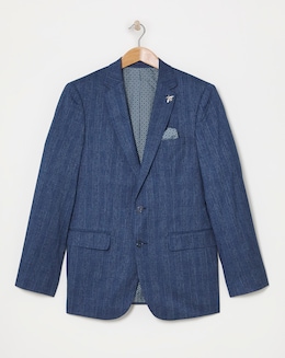 Jonny Navy Check Suit Jacket