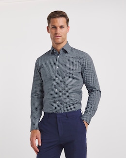 BOSS Regular Fit Printed Formal Shirt