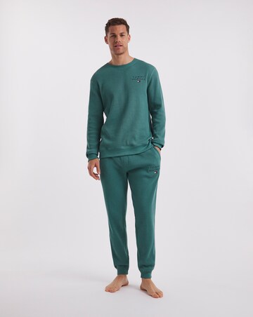 Tommy Hilfiger Green Waffle Lounge Top