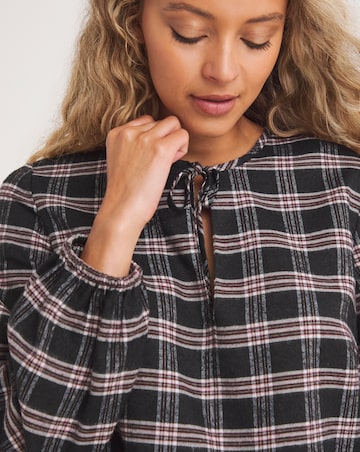 Brushed Check Smock Dress