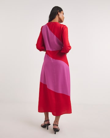 Raishma Studio Abstract Print Embellished Midi Dress