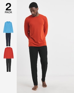 2 Pk Long Sleeve Pyjama Set