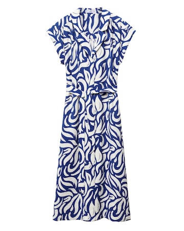 Mango Bow Shirt Midi Dress