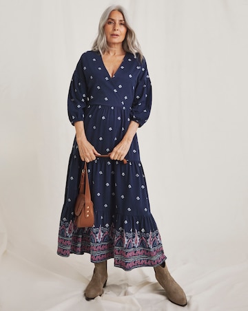 Julipa Pure Cotton Tiered Maxi Dress