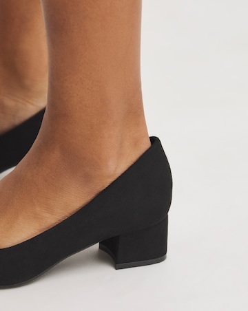 Orlia Flexi Sole Block Heel Court Shoes - Ultra Wide Fit (EEEEE)