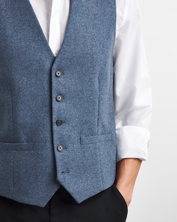 Light Blue Donegal Regular Fit Waistcoat