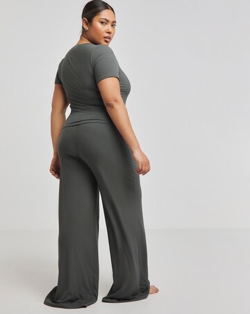 TALA Sculpting Lounge Wrap Waist Wide Leg Trouser 30''