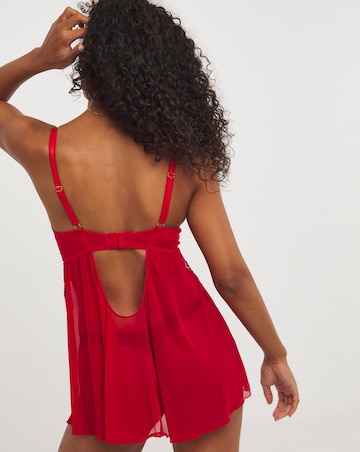 Figleaves Intense Open Babydoll - Red