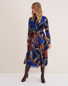 Phase Eight Chantilly Chiffon Shirt Dress With Tiered Hem