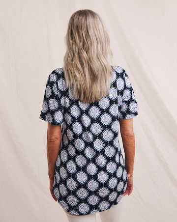 Julipa Printed Pintuck Top