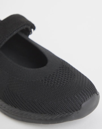 Cushion Walk Black Mary Jane Leisure- Extra Wide Fit (EEE)