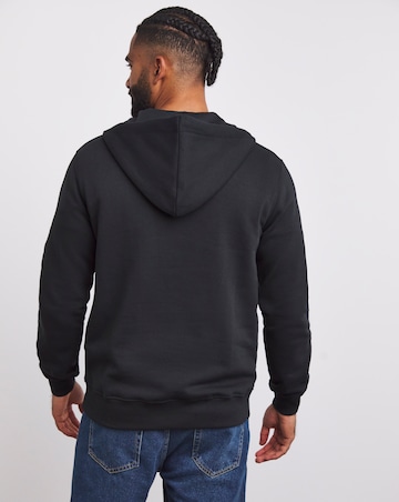 1/4 Zip Hoodie Long- Black