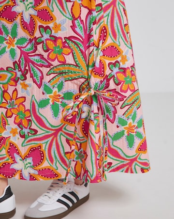 Native Youth Botanical Elasticated Waist Midaxi Skirt