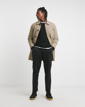 Crew Neck Black Acrylic Knitted Jumper