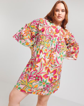 Native Youth Botanical Flower Mini Dress