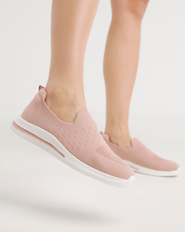 Cushion Walk Fly Knit Slip On Trainers E Fit