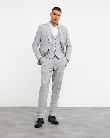 Jasper Light Grey Check Suit Jacket