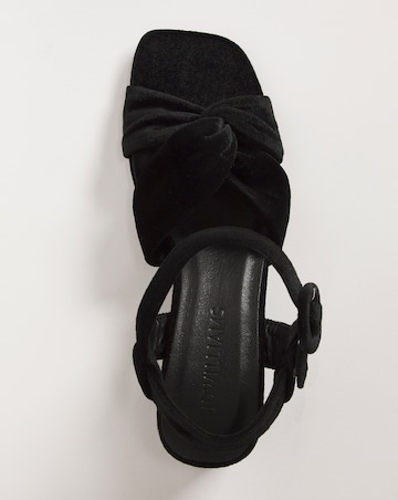Velvet Crossover Vamp Sandals - Extra Wide Fit (EEE)
